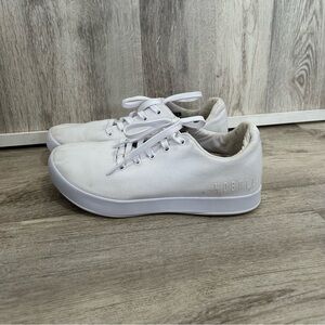 NOBULL Canvas Trainer Sneakers Womens 8 White Low-Top Athletic Gym Workout